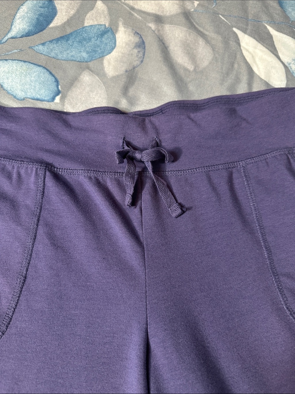 NWOT Danskin Blue Pull-On Knit Capri Pants w/Drawstring Sz XL 16-18 - Picture 2 of 9